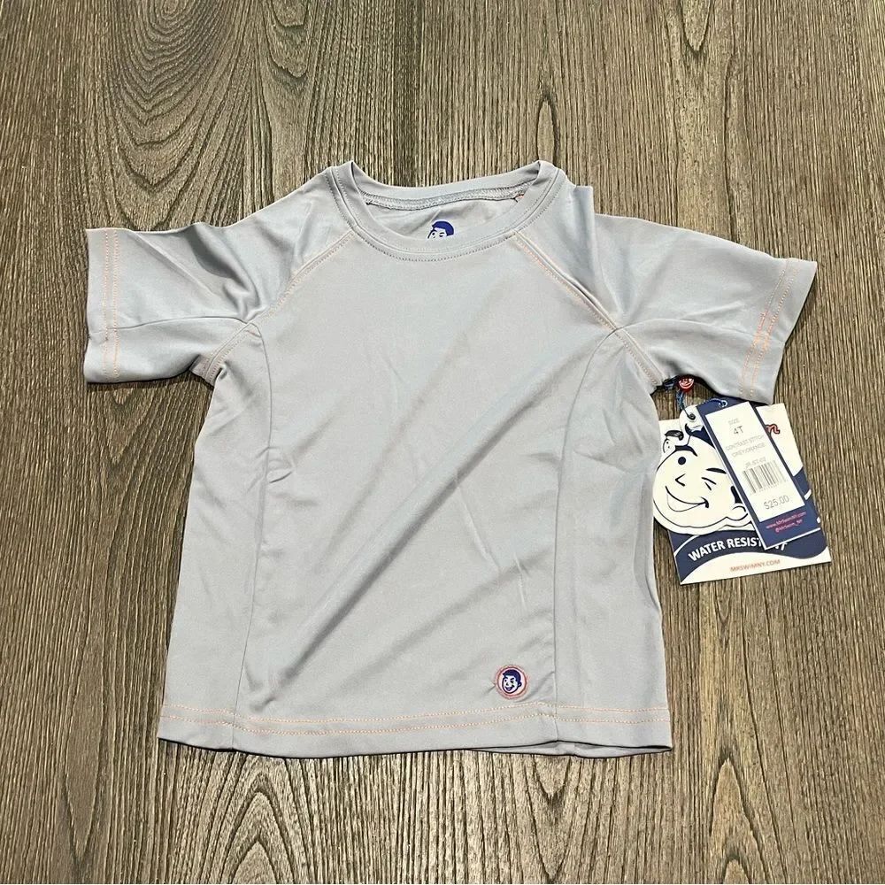 NWT Mr. Swim Jr. Swim Shirt UPF 50 Water Resistant Gray Size 4T